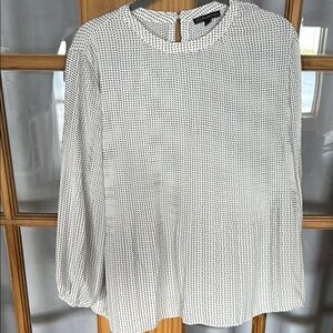 Pleated Peplum Polka Dot Top